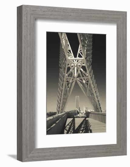 Skydance Footbridge over Highway I-40, Oklahoma City, Oklahoma, USA-Walter Bibikow-Framed Photographic Print