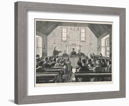 Skye Crofters Express Their Grievances in Glendale Church-Sidney Paget-Framed Art Print