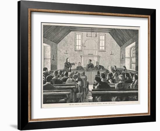 Skye Crofters Express Their Grievances in Glendale Church-Sidney Paget-Framed Art Print