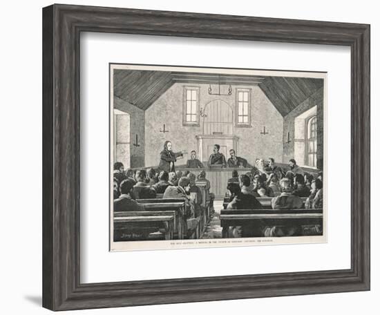 Skye Crofters Express Their Grievances in Glendale Church-Sidney Paget-Framed Art Print