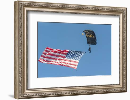 SkyFest, airshow, USSOCOM, army paratrooper, New Smyrna Beach, Florida, USA-Jim Engelbrecht-Framed Photographic Print