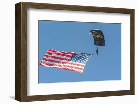 SkyFest, airshow, USSOCOM, army paratrooper, New Smyrna Beach, Florida, USA-Jim Engelbrecht-Framed Photographic Print