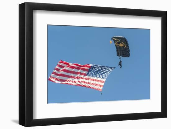 SkyFest, airshow, USSOCOM, army paratrooper, New Smyrna Beach, Florida, USA-Jim Engelbrecht-Framed Photographic Print