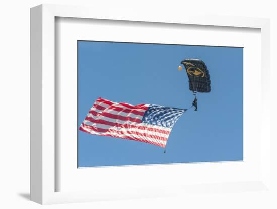 SkyFest, airshow, USSOCOM, army paratrooper, New Smyrna Beach, Florida, USA-Jim Engelbrecht-Framed Photographic Print