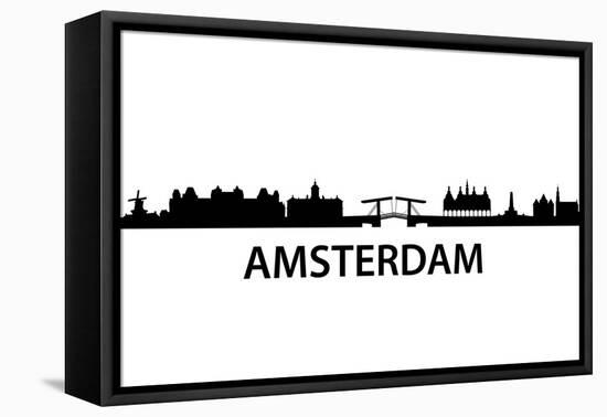 Skyline Amsterdam-unkreatives-Framed Stretched Canvas