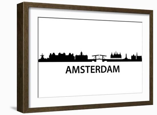 Skyline Amsterdam-unkreatives-Framed Art Print