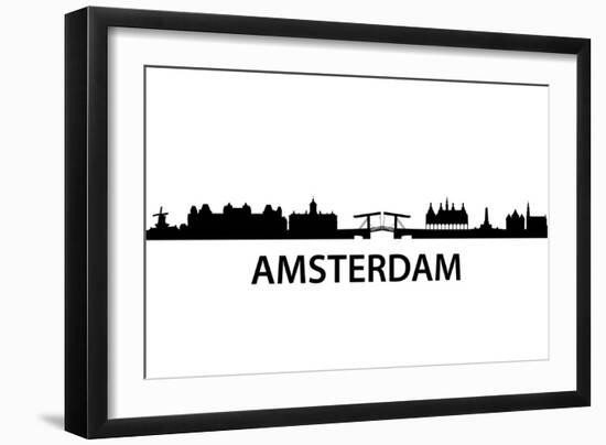 Skyline Amsterdam-unkreatives-Framed Art Print