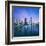 Skyline and boats on Dubai Marina-Murat Taner-Framed Photographic Print