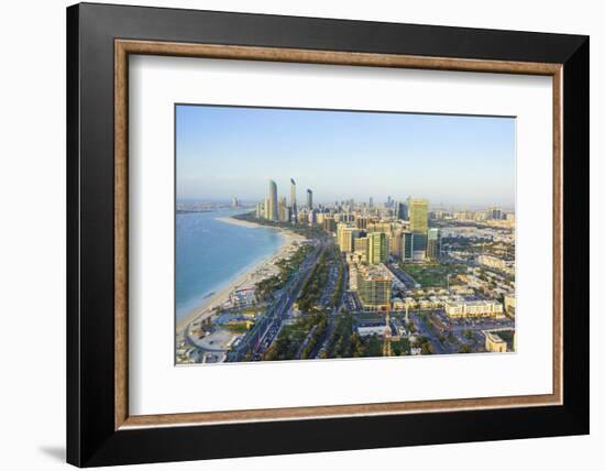 Skyline and Corniche, Al Markaziyah District, Abu Dhabi, United Arab Emirates, Middle East-Fraser Hall-Framed Photographic Print