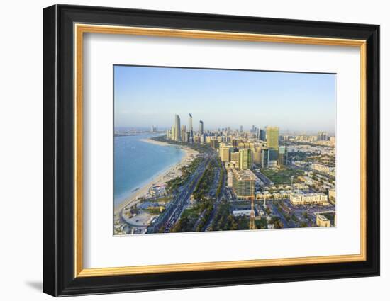 Skyline and Corniche, Al Markaziyah District, Abu Dhabi, United Arab Emirates, Middle East-Fraser Hall-Framed Photographic Print