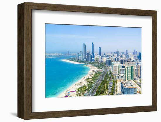 Skyline and Corniche, Al Markaziyah District, Abu Dhabi, United Arab Emirates, Middle East-Fraser Hall-Framed Photographic Print