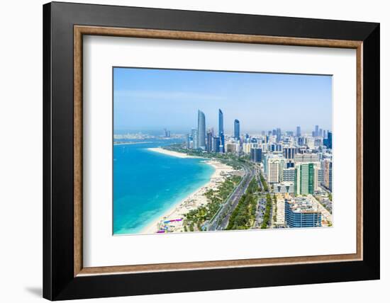 Skyline and Corniche, Al Markaziyah District, Abu Dhabi, United Arab Emirates, Middle East-Fraser Hall-Framed Photographic Print