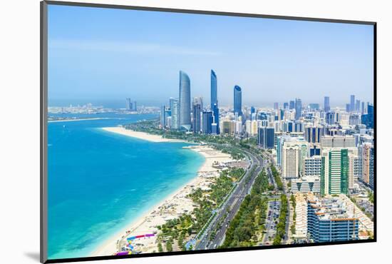 Skyline and Corniche, Al Markaziyah District, Abu Dhabi, United Arab Emirates, Middle East-Fraser Hall-Mounted Photographic Print