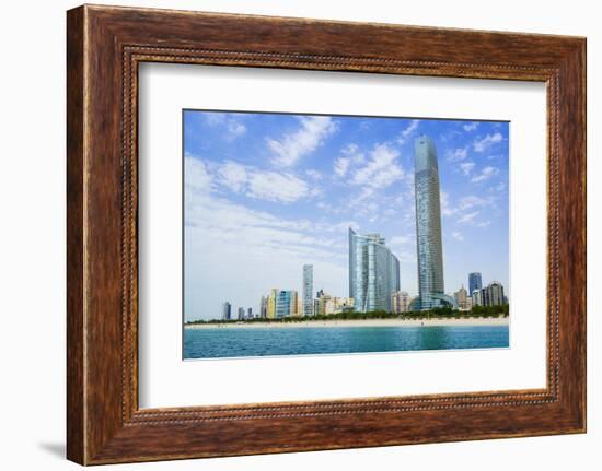 Skyline and Corniche, Al Markaziyah District, Abu Dhabi, United Arab Emirates, Middle East-Fraser Hall-Framed Photographic Print