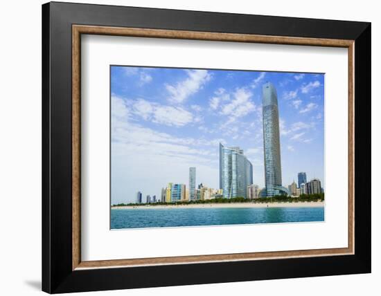 Skyline and Corniche, Al Markaziyah District, Abu Dhabi, United Arab Emirates, Middle East-Fraser Hall-Framed Photographic Print