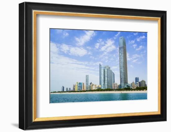 Skyline and Corniche, Al Markaziyah District, Abu Dhabi, United Arab Emirates, Middle East-Fraser Hall-Framed Photographic Print