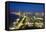 Skyline and Corniche, Al Markaziyah District by Night, Abu Dhabi, United Arab Emirates, Middle East-Fraser Hall-Framed Premier Image Canvas