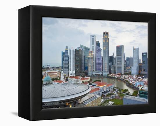 Skyline and Financial District at Dawn, Singapore, Southeast Asia, Asia-Gavin Hellier-Framed Premier Image Canvas