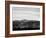 Skyline and mountains at dusk, Denver, Colorado, USA-null-Framed Photographic Print