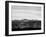 Skyline and mountains at dusk, Denver, Colorado, USA-null-Framed Photographic Print