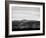 Skyline and mountains at dusk, Denver, Colorado, USA-null-Framed Photographic Print