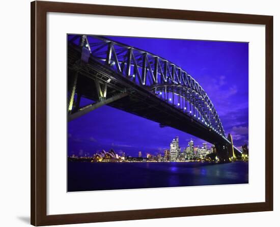 Skyline and the Harbor Bridge, Sydney, Australia-Bill Bachmann-Framed Photographic Print