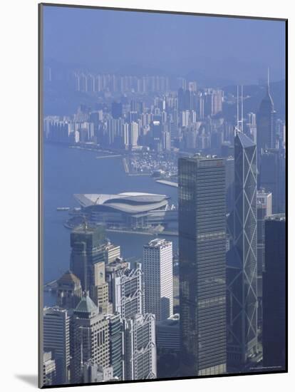 Skyline and Victoria Harbour, Hong Kong, China-Amanda Hall-Mounted Photographic Print