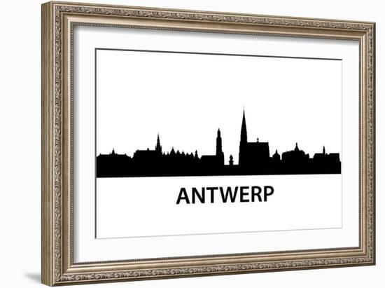 Skyline Antwerp-unkreatives-Framed Art Print