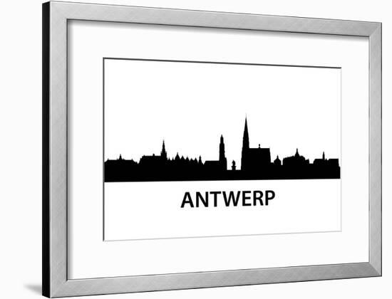 Skyline Antwerp-unkreatives-Framed Art Print
