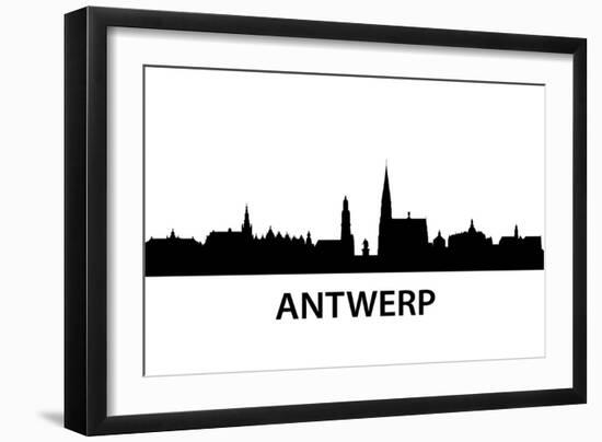 Skyline Antwerp-unkreatives-Framed Art Print