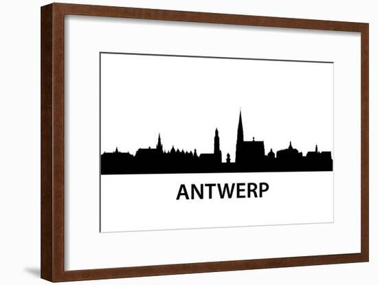 Skyline Antwerp-unkreatives-Framed Art Print