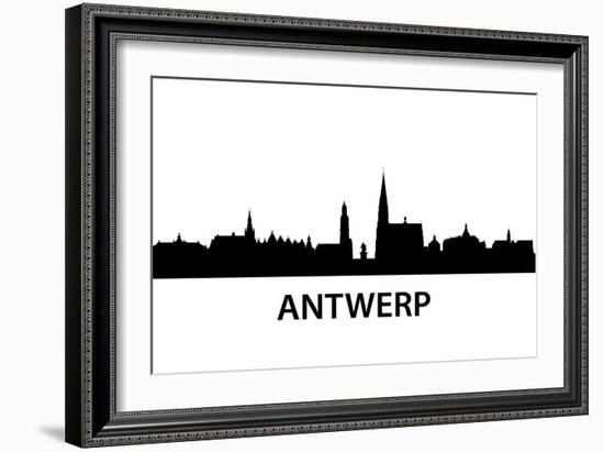 Skyline Antwerp-unkreatives-Framed Art Print