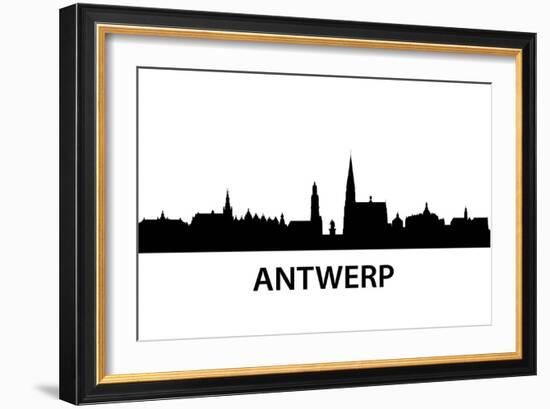 Skyline Antwerp-unkreatives-Framed Art Print