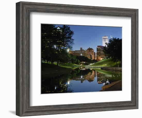 Skyline at Dusk, Omaha, Nebraska-Gayle Harper-Framed Photographic Print