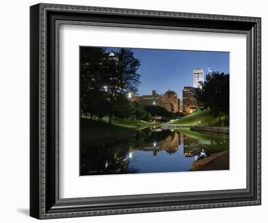 Skyline at Dusk, Omaha, Nebraska-Gayle Harper-Framed Photographic Print