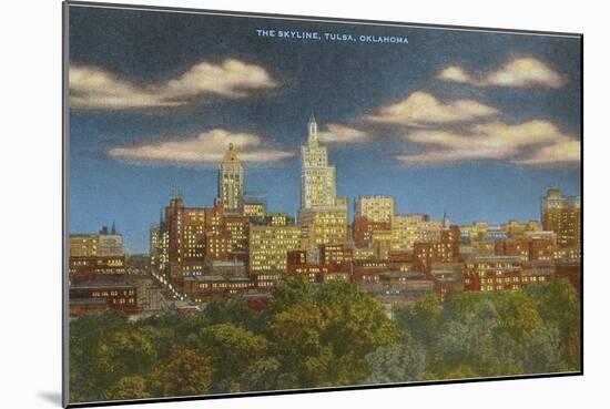 Skyline at Dusk, Tulsa, Oklahoma-null-Mounted Art Print