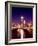 Skyline at night with Chicago River and Sears Tower, Chicago, Illinois, USA-Alan Klehr-Framed Photographic Print