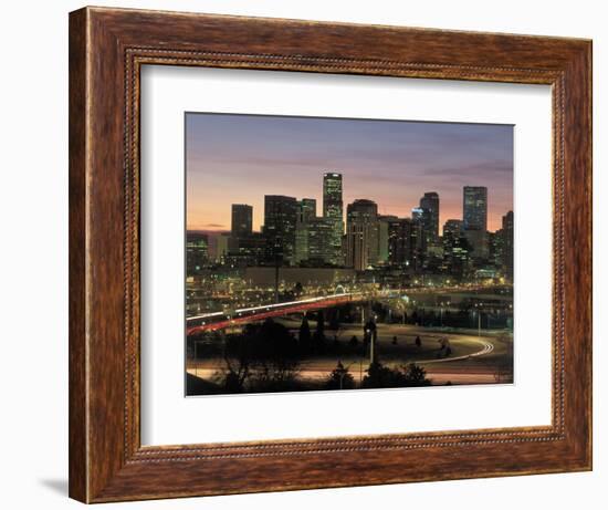 Skyline at Sunrise, Denver, CO-Tom Dietrich-Framed Photographic Print