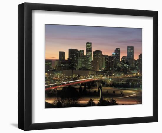 Skyline at Sunrise, Denver, CO-Tom Dietrich-Framed Photographic Print