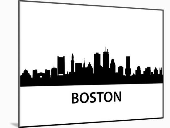 Skyline Boston-unkreatives-Mounted Art Print