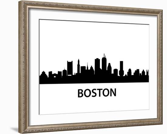 Skyline Boston-unkreatives-Framed Art Print