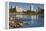 Skyline by the Arkansas River, Wichita, Kansas, USA-Walter Bibikow-Framed Premier Image Canvas