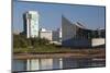 Skyline by the Arkansas River, Wichita, Kansas, USA-Walter Bibikow-Mounted Photographic Print