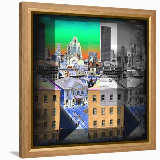 Skyline City-Jean-François Dupuis-Framed Stretched Canvas