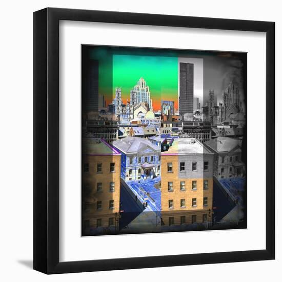 Skyline City-Jean-François Dupuis-Framed Art Print