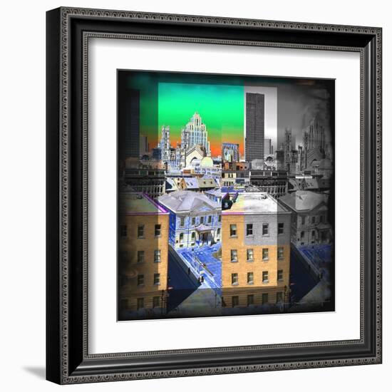 Skyline City-Jean-François Dupuis-Framed Art Print