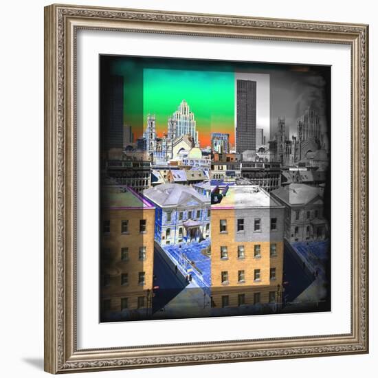 Skyline City-Jean-François Dupuis-Framed Art Print