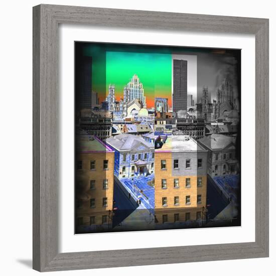 Skyline City-Jean-François Dupuis-Framed Art Print