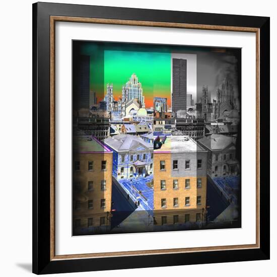 Skyline City-Jean-François Dupuis-Framed Art Print