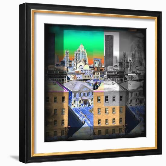 Skyline City-Jean-François Dupuis-Framed Art Print